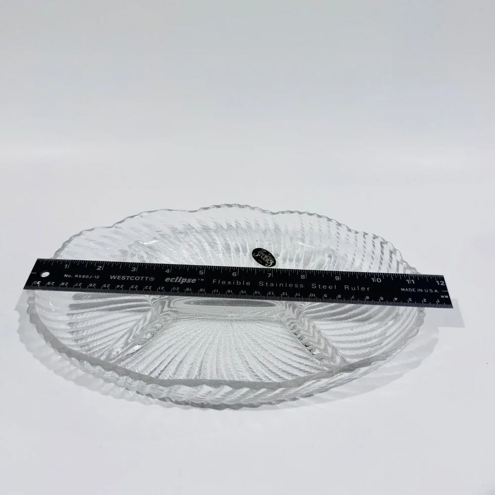 NOS Vintage Crystal Clear Studios Ashford Pattern‎ Oval Sectional Style# 323902